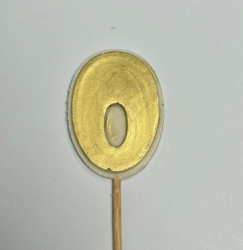 Изображение Фигурка из глазури цифра 0 на шпажке